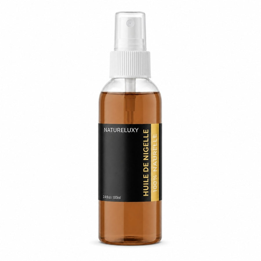 Huile de Nigelle 100ml Spray 100% Naturelle – produit naturel présenté par Natureluxy