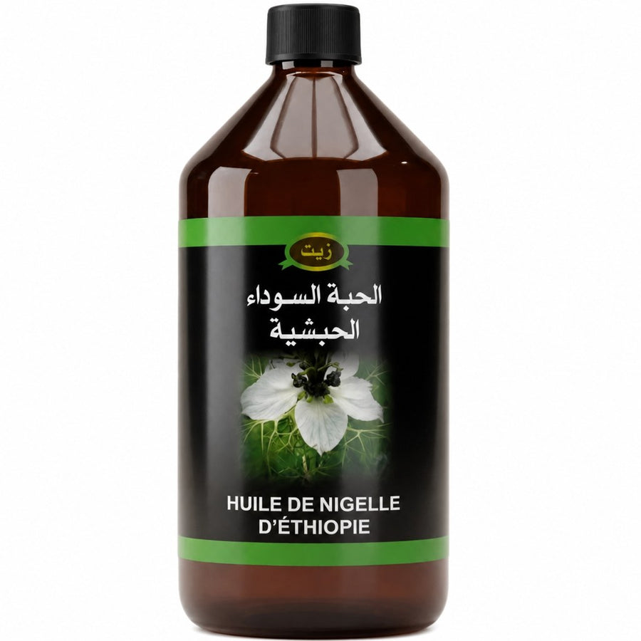 Huile de Nigelle (Cumin Noir) d’Éthiopie 1L – Habachia – produit naturel présenté par Natureluxy