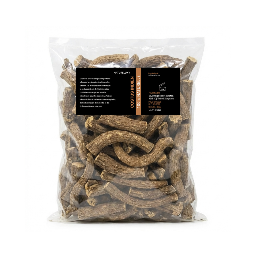 Costus Indien Brut 1 kg 100% Naturel – Racines entières – Usage interne (infusion/décoction) & externe – Format 1kg