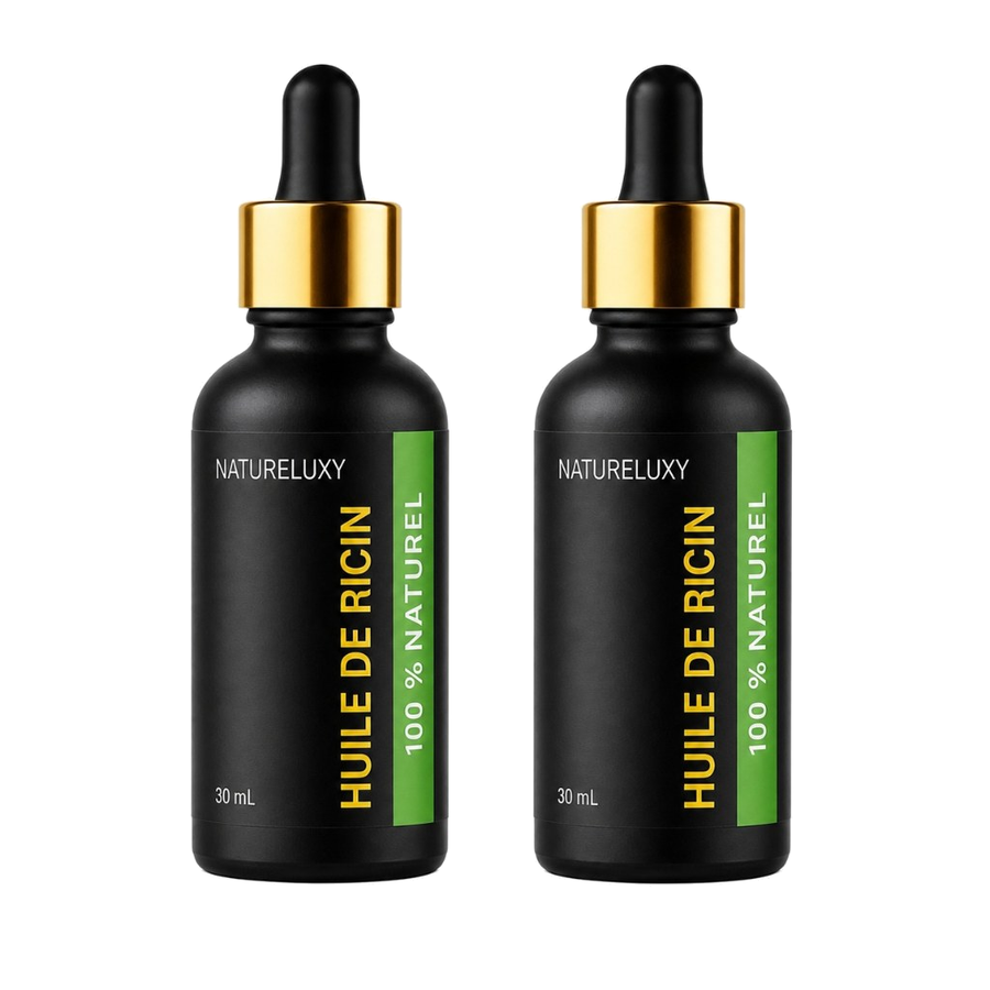 2 Huile végétale de ricin 30 ml à pipette – produit naturel présenté par Natureluxy