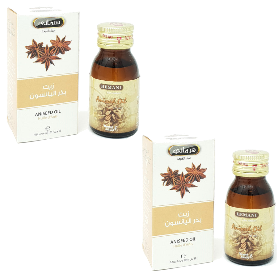 2 Huile d'Anis 30mL 100% Naturelle Hemani – produit naturel présenté par Natureluxy