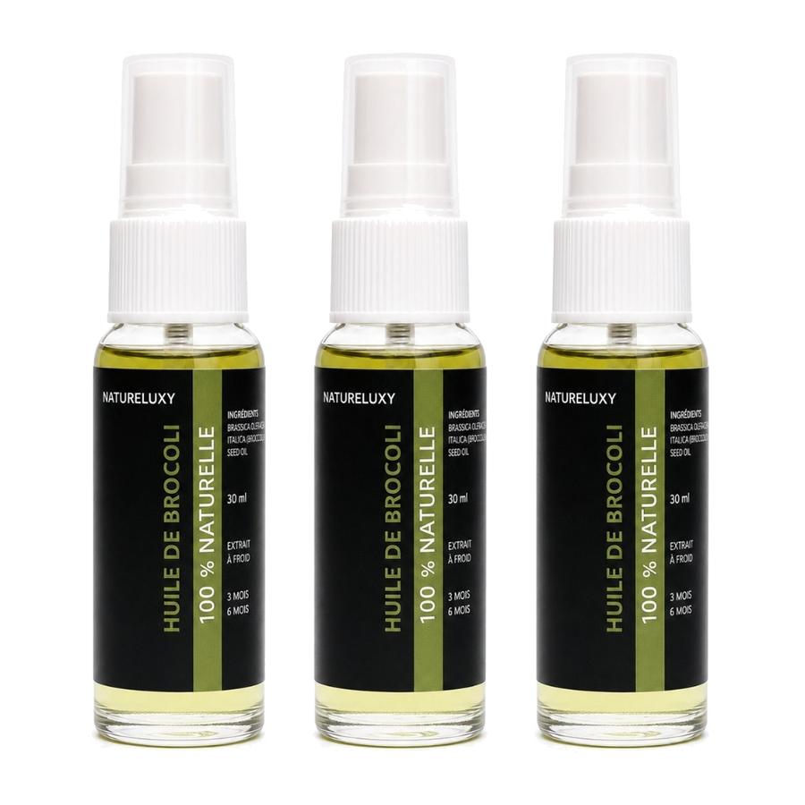 3 Huile de Brocoli 30mL Spray 100% Naturelle – produit naturel présenté par Natureluxy