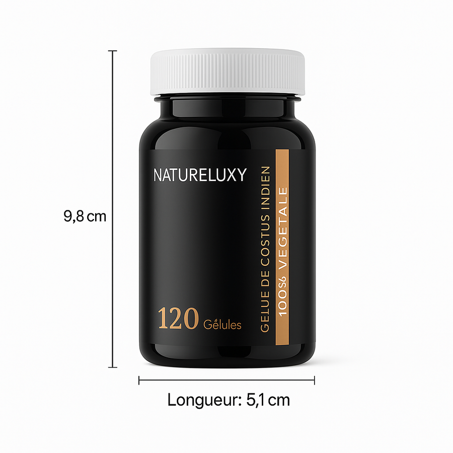120 gélules Costus Indien  – env. 300 mg par gélule – complément alimentaire