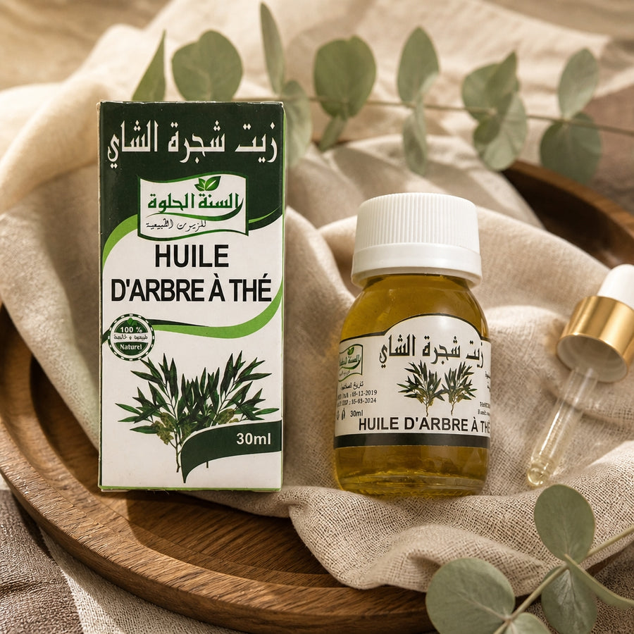 Huile d'Arbre à Thé 30 mL Sweet Sunnah — vue lifestyle ambiance