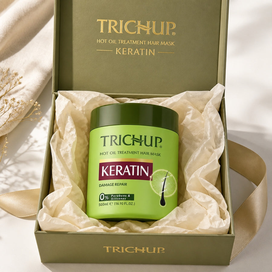 Masque Capillaire Keratine Trichup 500 ml — coffret packaging premium
