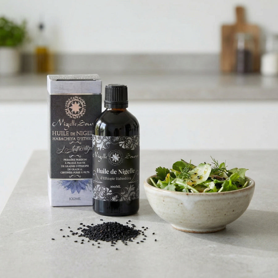Huile de Nigelle d’Éthiopie Habashia Grade A 99,7% – 100 ml