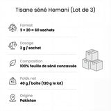 Tisane au séné – 60 sachets (3 boîtes x 20) Hemani
