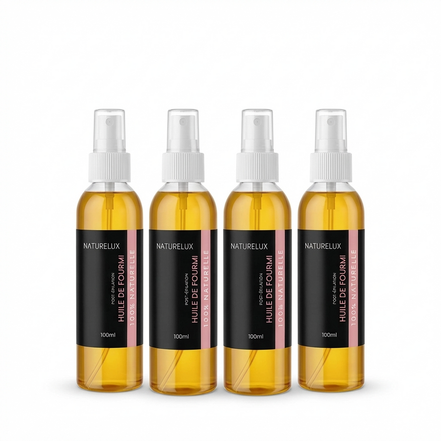 4 Huile de Fourmi Contre la Pousse des Poils 100mL Spray 100% Naturelle -15%