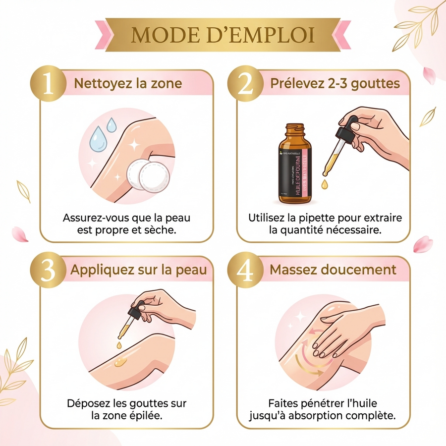 3 Huiles de Fourmi Contre la Pousse du Poil 30ml pipette -10%