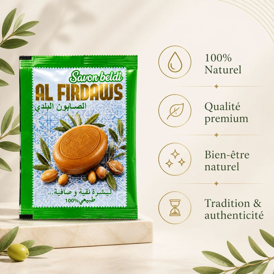 1 dosettes savon noir - 100% naturel – infographie des bienfaits et des ingrédients clés