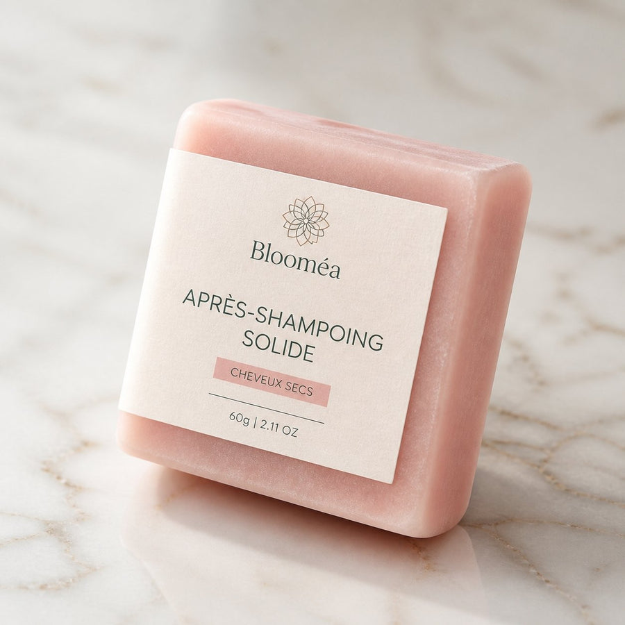 Lot de 10 carrés de musc rose – parfum solide – gros plan sur les détails et la finition du packaging
