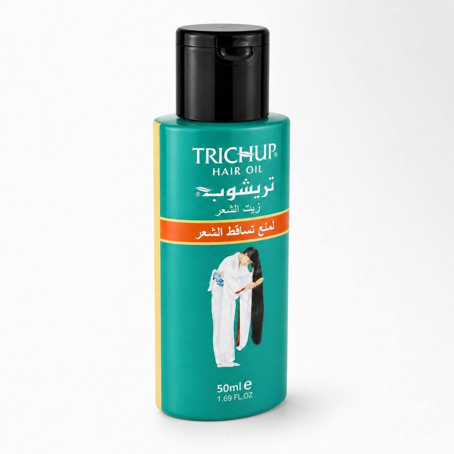 2 Huile Anti-Chute Soin Indien Trichup 50mL -5% – présentation vue de trois quarts