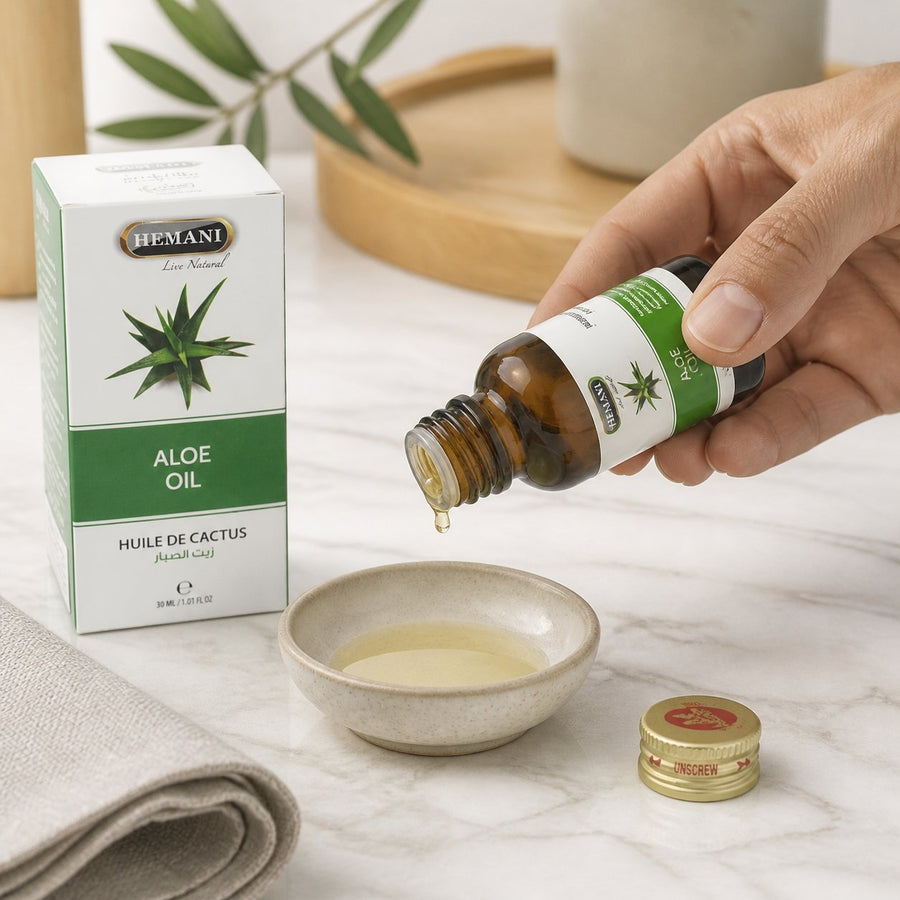 2 Huile de Cactus 30ml 100% Naturelle Hemani – application en situation réelle, geste de soin quotidien