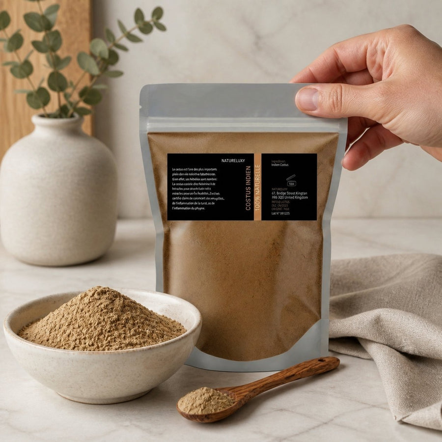 20 kg Costus Indien en Poudre 100% Naturel (Origine Inde) — Emballage 1 kg x20 – application en situation réelle, geste de soin quotidien