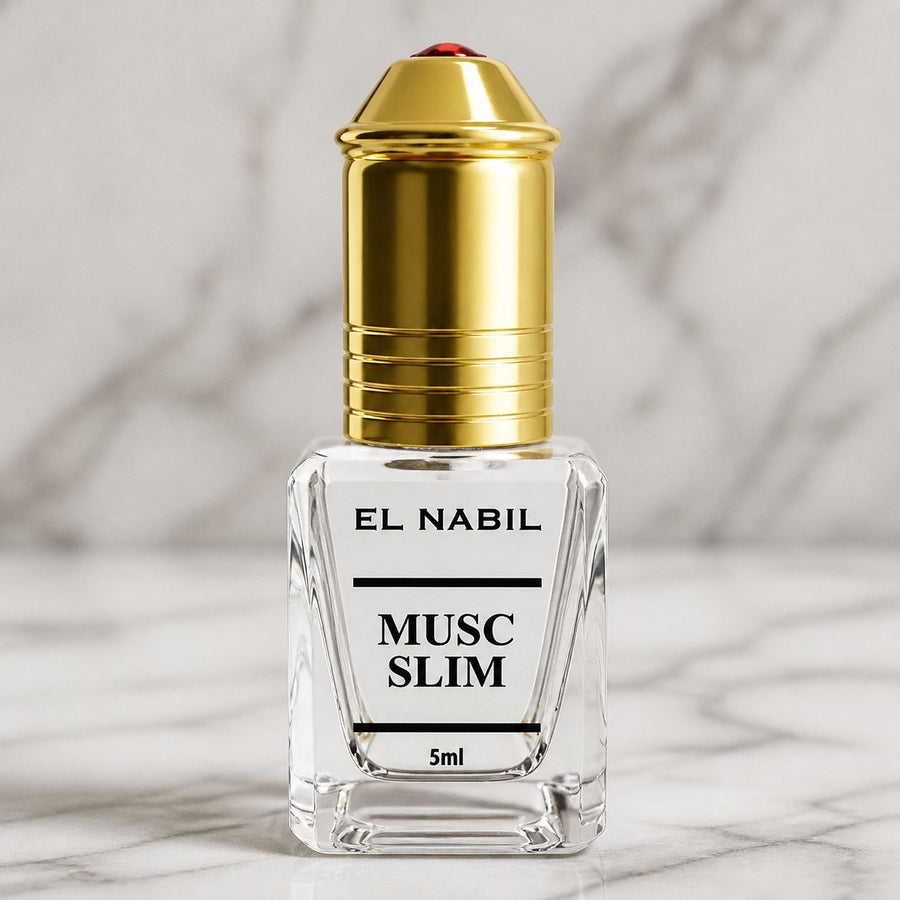 2X Musc Slim applicateur Roll-On - 5mL – gros plan sur les détails et la finition du packaging