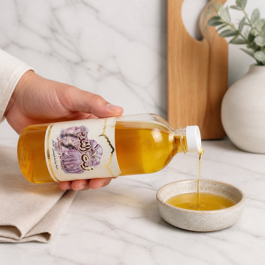 2X1L Huile d'Ail Cosmétique – application en situation réelle, geste de soin quotidien