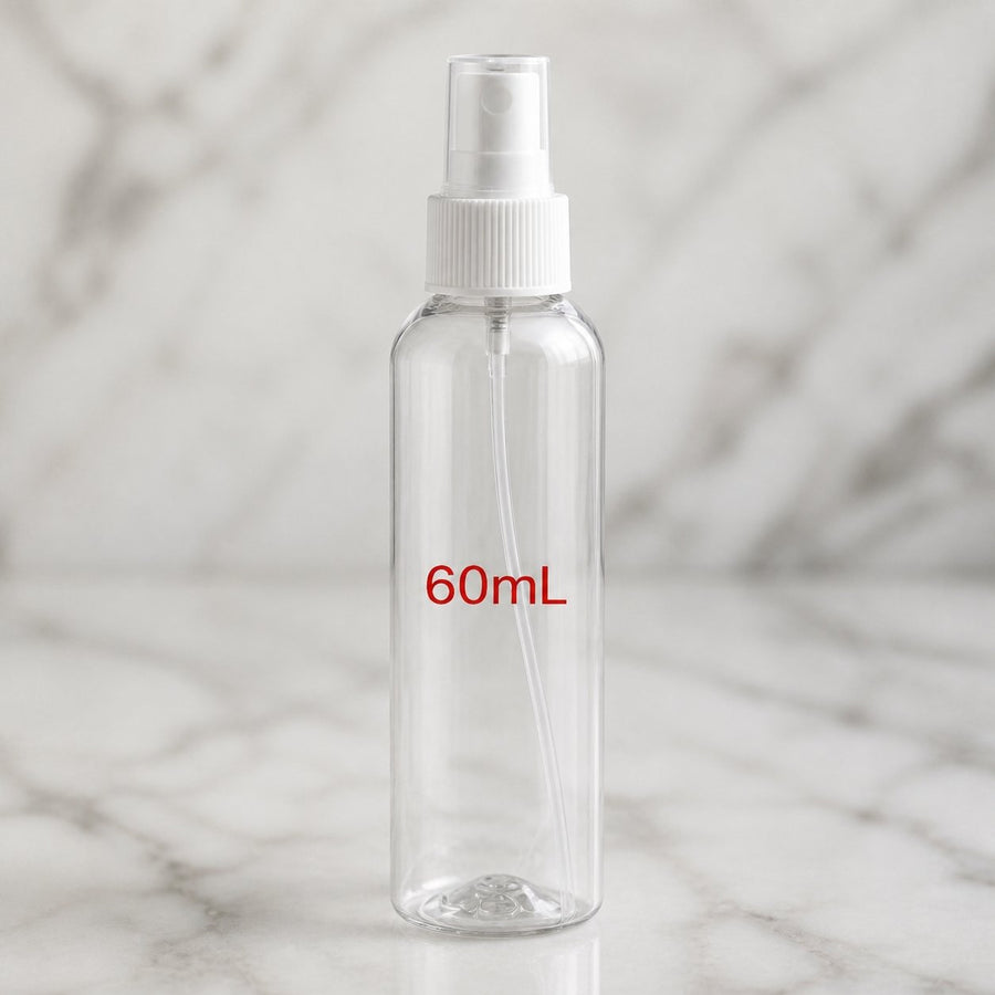 3 Flacons Vaporisateur 60ml Vide Sac Atomiseur de Poche Spray Plastique – gros plan sur les détails et la finition du packaging