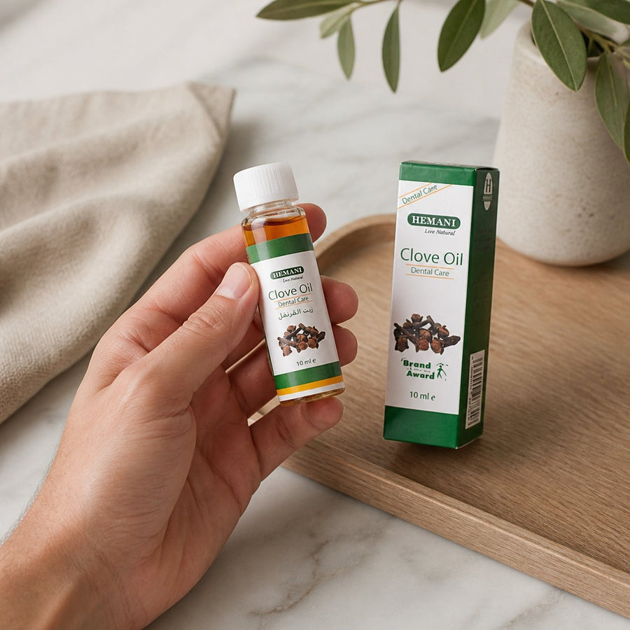 3 X Huile de girofle 10mL 100% naturelle Hemani – application en situation réelle, geste de soin quotidien