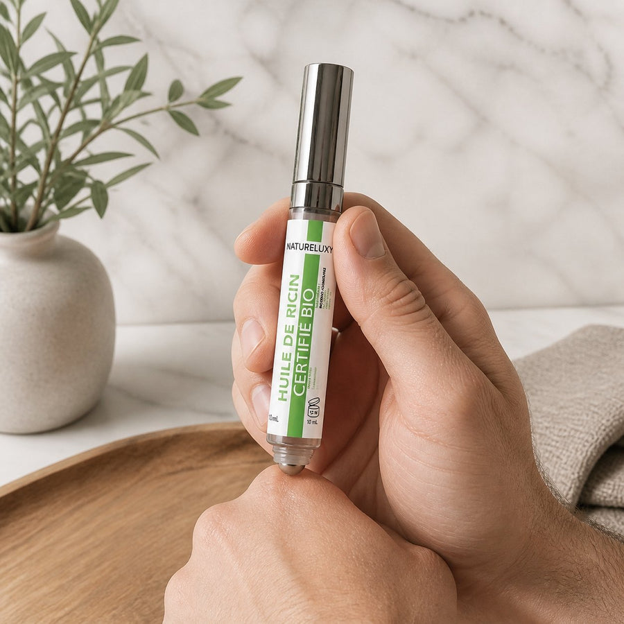 3 Huile de ricin en mascara pour faire pousser les cils 10ml – application en situation réelle, geste de soin quotidien