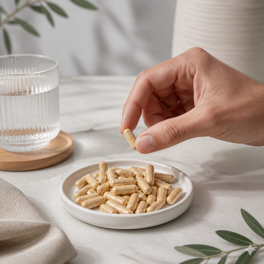 3000 gélules de Pollen de Palmier - Natureluxy – application en situation réelle, geste de soin quotidien