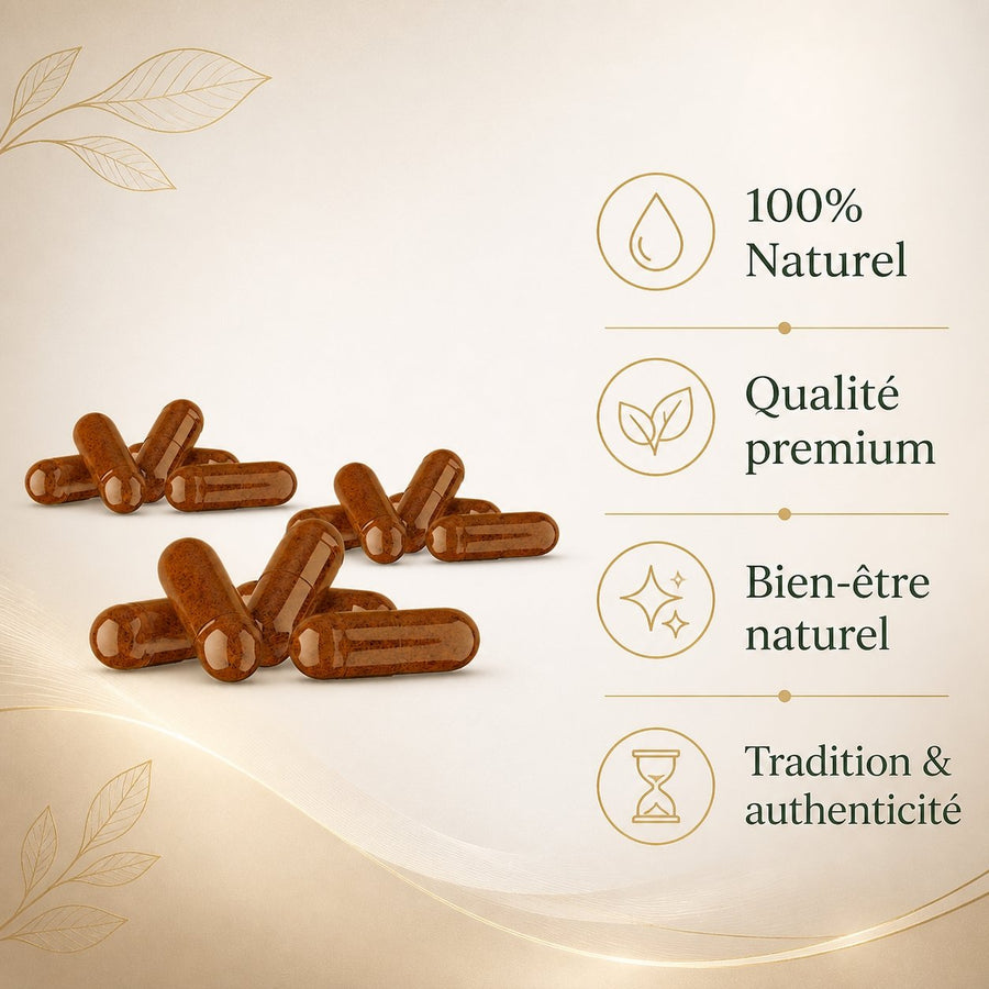 3x120 Gélules de Costus Indien - 360 Gélules - 300 mg – infographie des bienfaits et des ingrédients clés