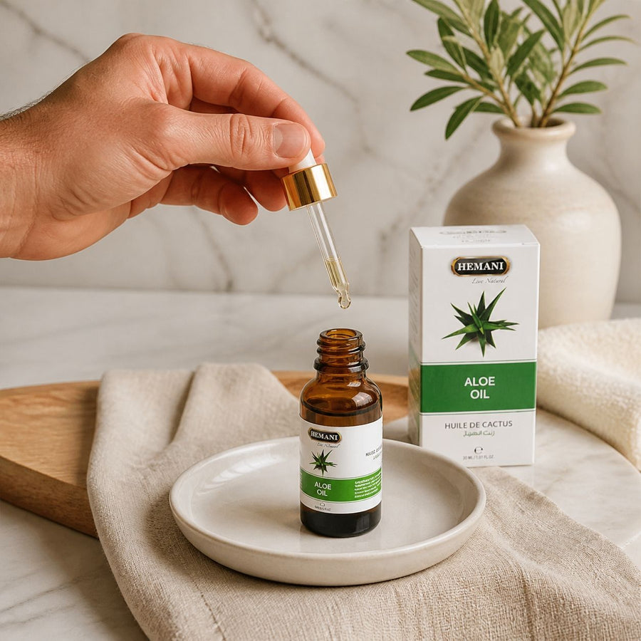 5 Huile de Cactus 30ml 100% Naturelle Hemani – application en situation réelle, geste de soin quotidien