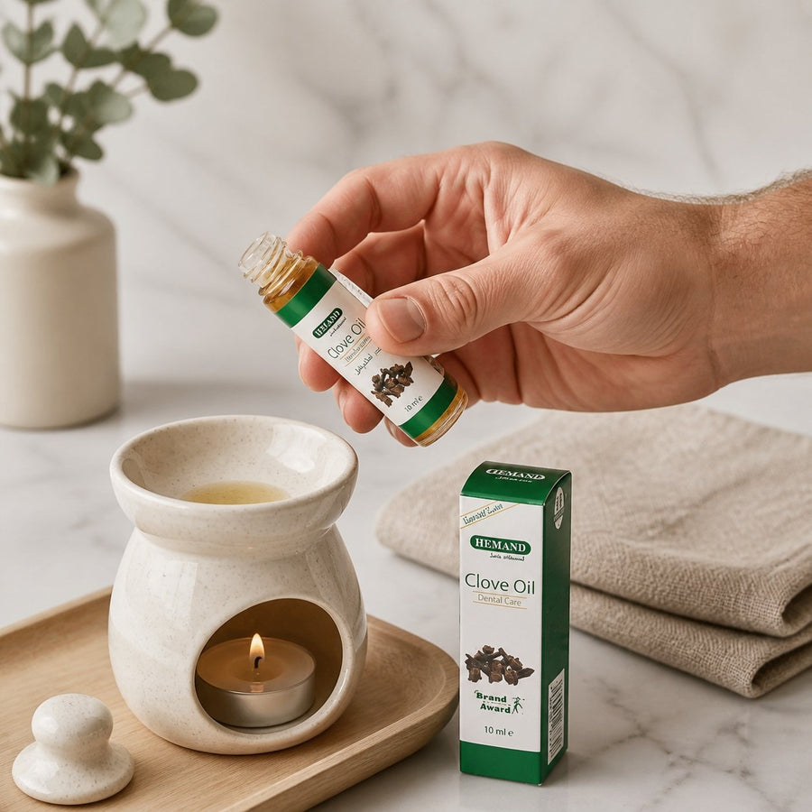 5 Huile de Girofle 10mL Hemani – application en situation réelle, geste de soin quotidien