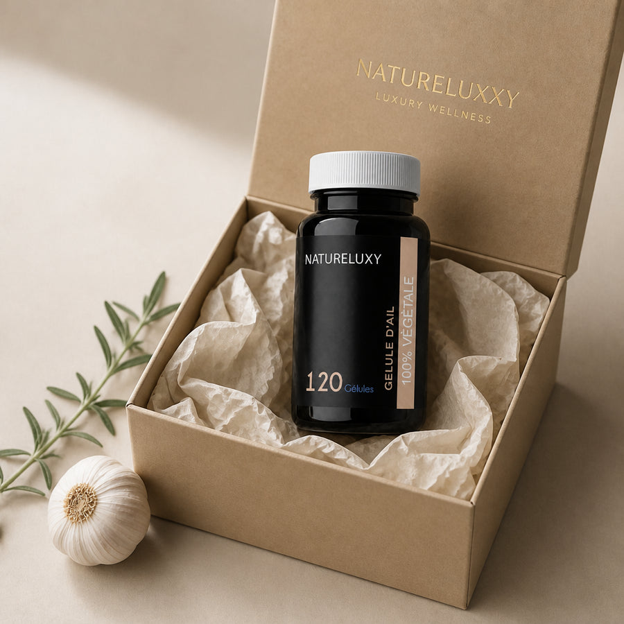 120 gélules d'Ail Naturel - coffret packaging cadeau premium, packaging d'origine