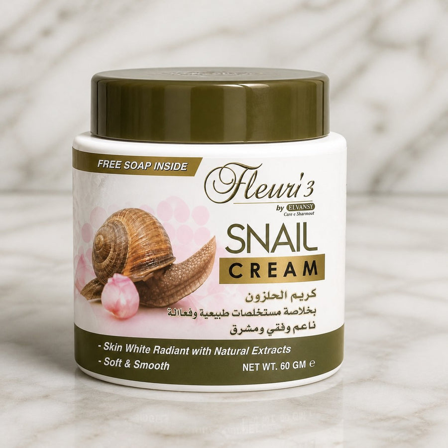 Crème Visage à la Bave d'escargot Jour et Nuit Hemani – gros plan sur les détails et la finition du packaging