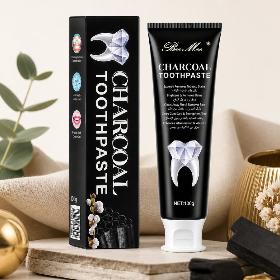Dentifrice au Charbon 100 g - Sans Fluor Ajouté - vue principale hero sur fond blanc, packaging d'origine préservé