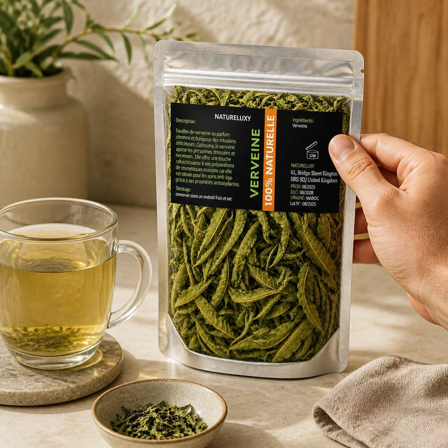 Feuilles de Verveine séchées 50g naturelles – application en situation réelle, geste de soin quotidien