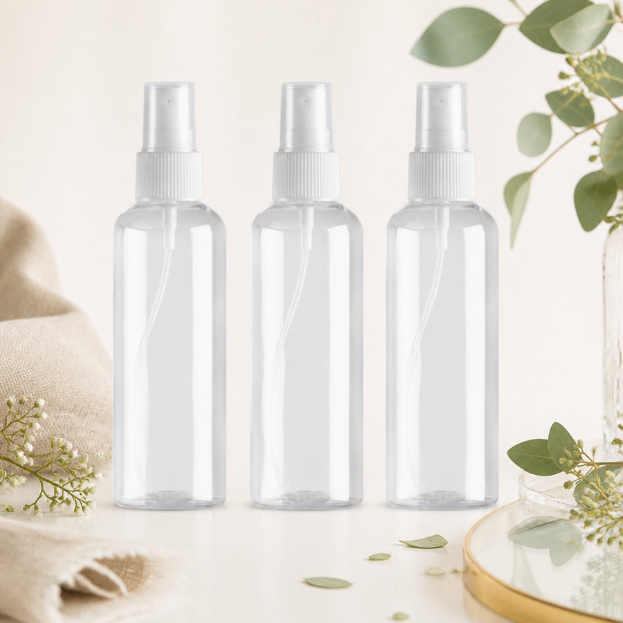3 Flacons Vaporisateur 30ml Vide Sac Atomiseur de Poche Spray Plastique - vue principale hero sur fond blanc, packaging d'origine préservé