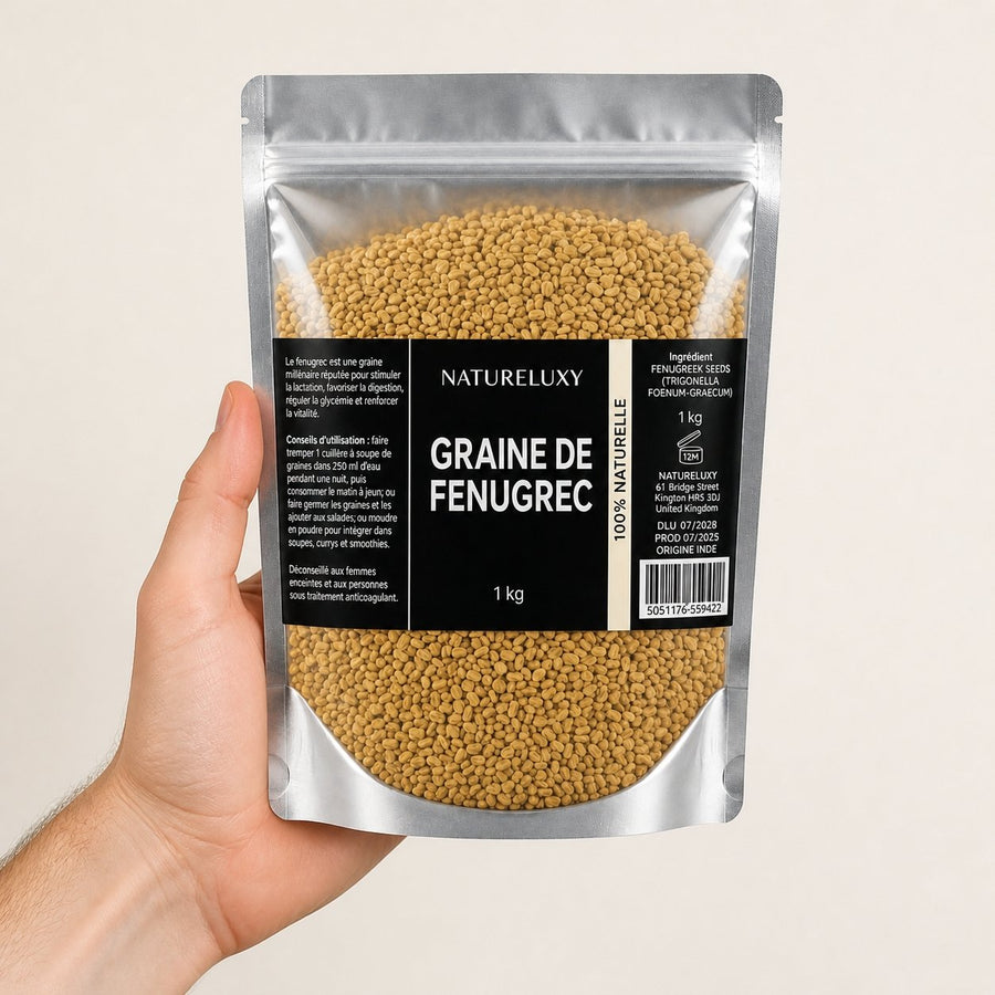 Graine de Fenugrec - 1 kg – taille et contenance réelles du produit en main