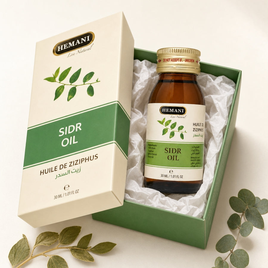 Huile de Sidr 30 mL Hemani - coffret packaging cadeau premium 100% naturelle
