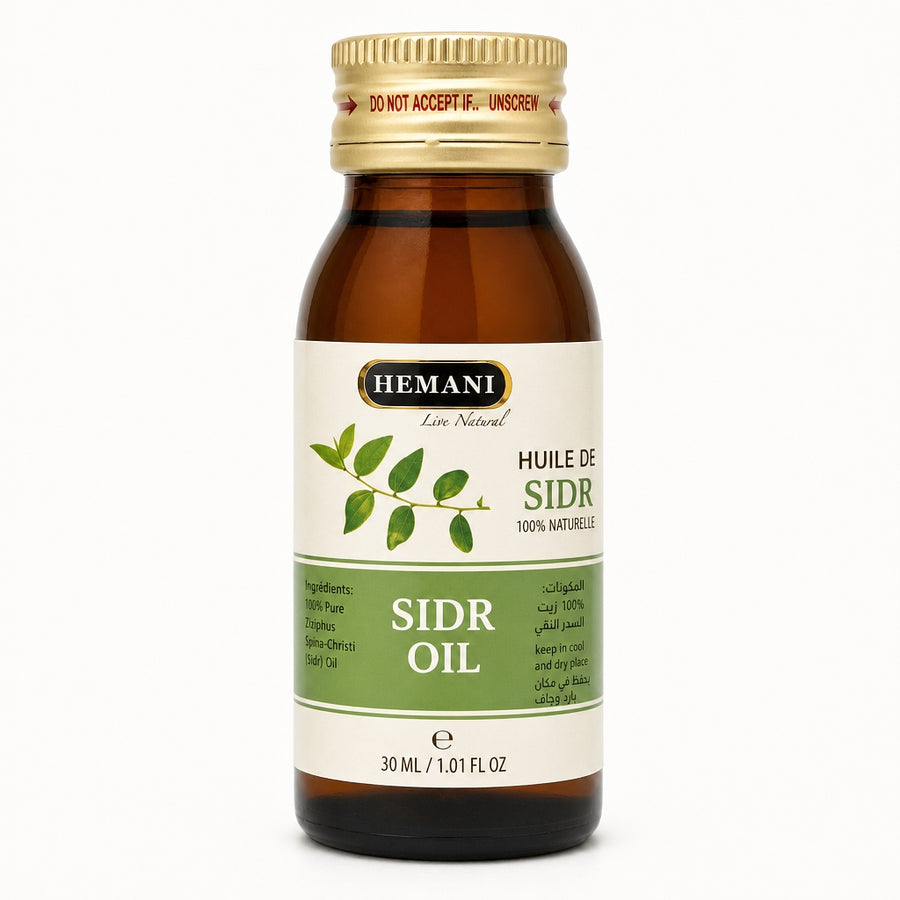 Huile de Sidr 30 mL Hemani - vue principale hero sur fond blanc 100% naturelle