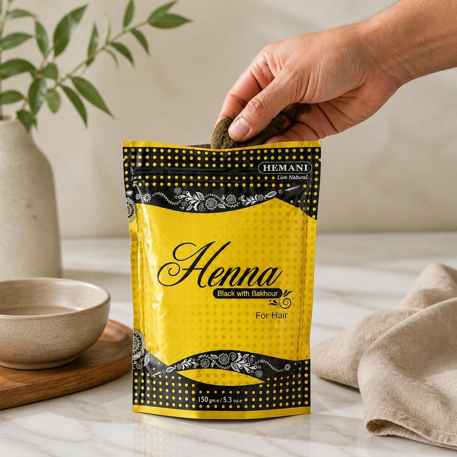 Henné Hemani Noir – application en situation réelle, geste de soin quotidien