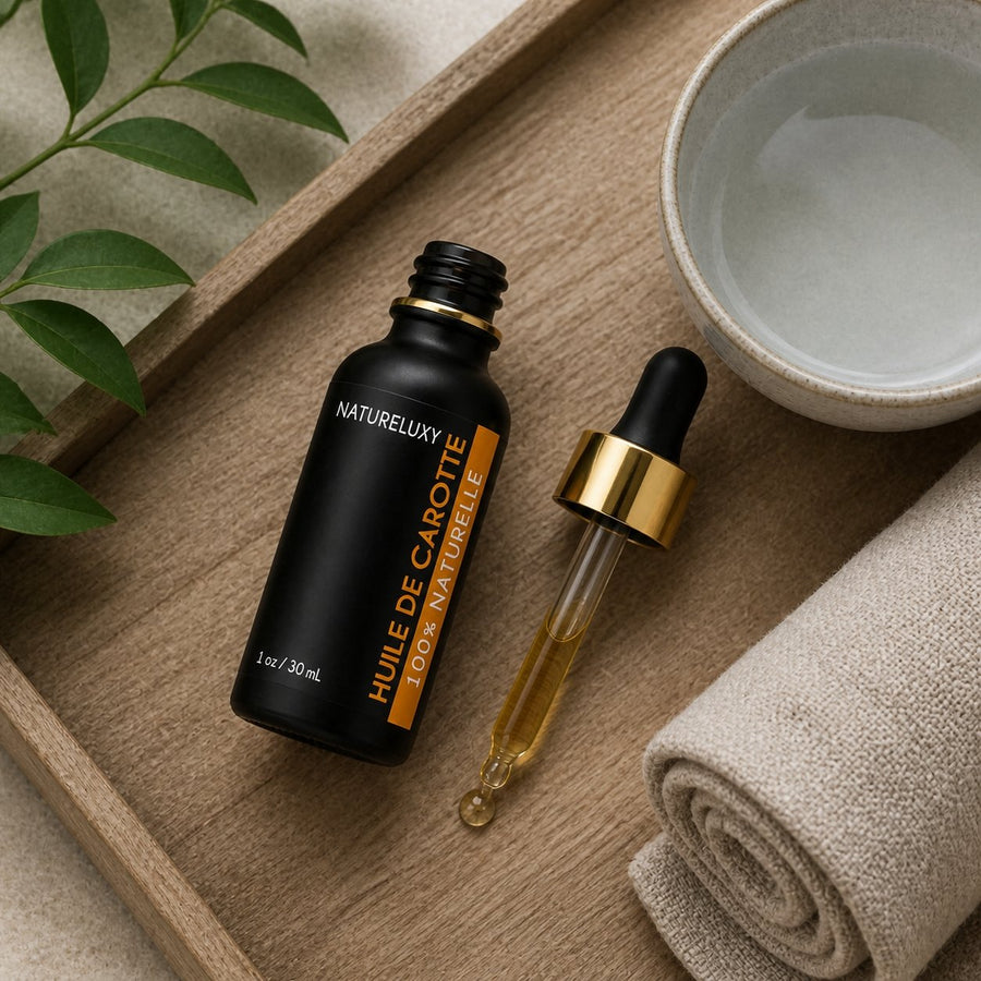 Huile de Carotte 30 mL - rituel de soin vu du dessus