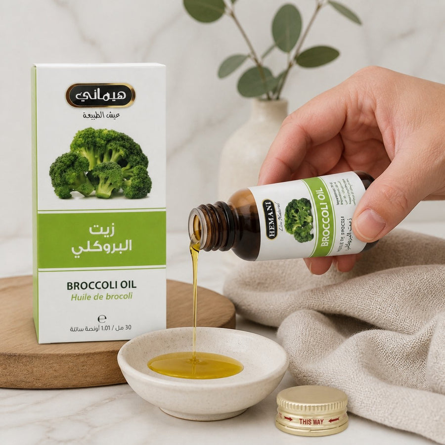 Huile de Brocoli 30ml Hemani – application en situation réelle, geste de soin quotidien