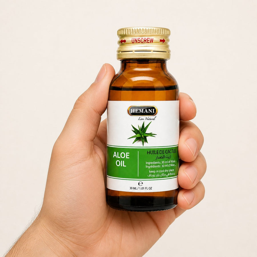 Huile de Cactus 30ml 100% Naturelle Hemani – taille et contenance réelles du produit en main