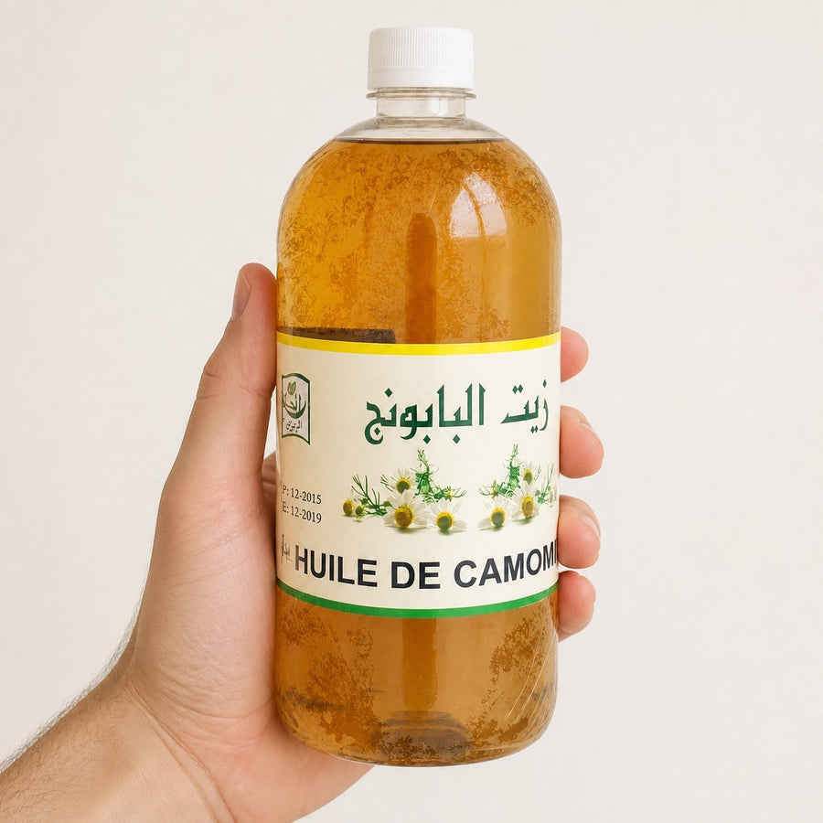 Huile de Camomille 1L 100% Naturelle – taille et contenance réelles du produit en main