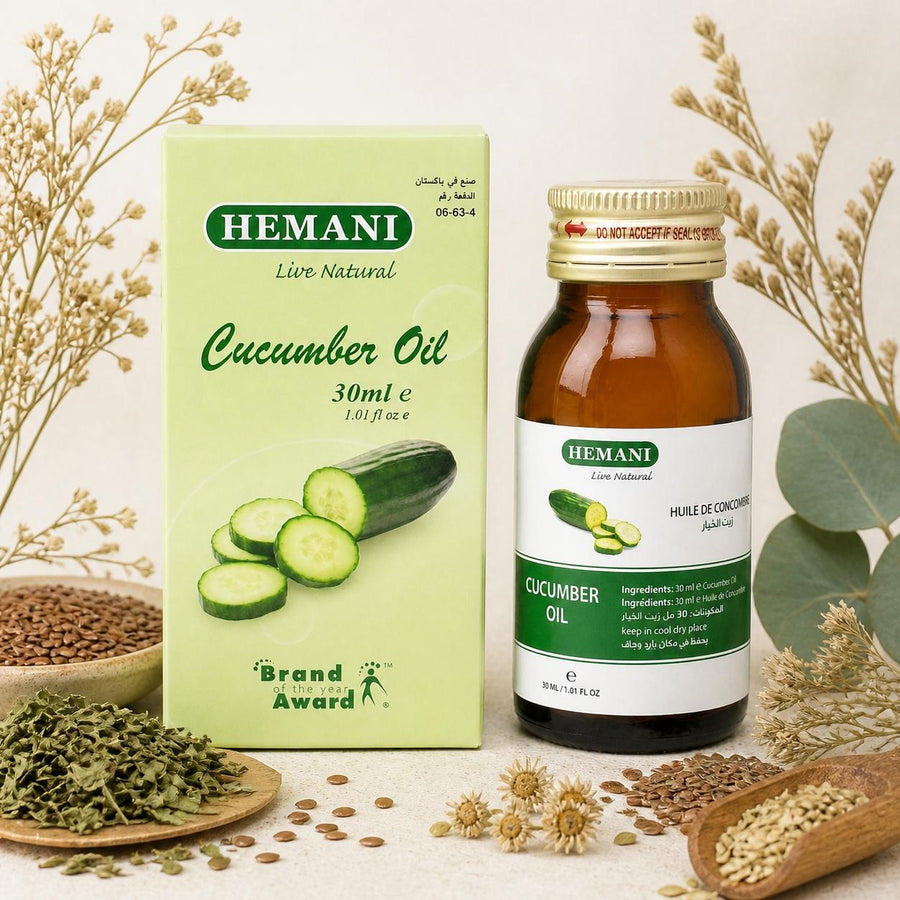 Huile de Concombre 30ml HEMANI – composition avec ingrédients naturels