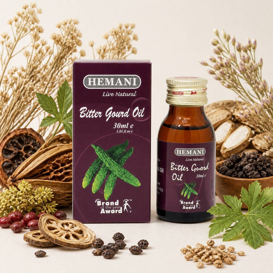 Huile de Courge Amère 30mL 100% Naturelle Hemani – composition avec ingrédients naturels