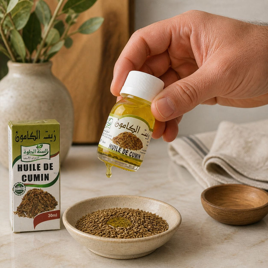 Huile de Cumin 30mL 100% Naturel Sweet Sunnah – application en situation réelle, geste de soin quotidien