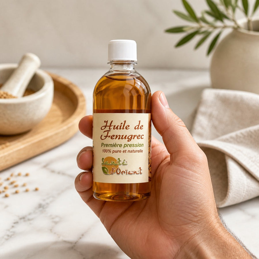 Huile de Fenugrec 125 ml - Cheveux et Peau – application en situation réelle, geste de soin quotidien