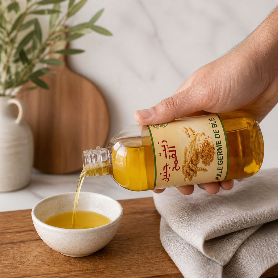 Huile de Grain de Lin 100% Naturel - 1L – application en situation réelle, geste de soin quotidien