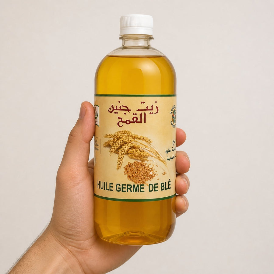Huile de Grain de Lin 100% Naturel - 1L – taille et contenance réelles du produit en main