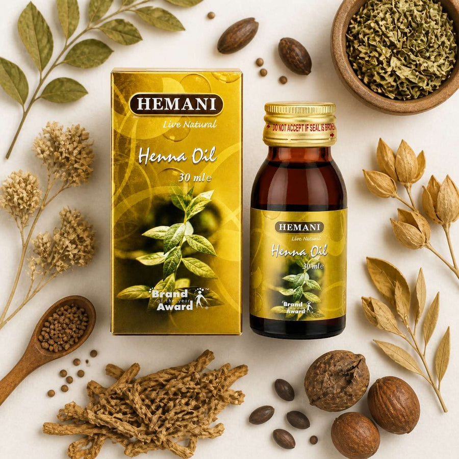 Huile de Henné 30mL 100% Naturelle Hemani – composition avec ingrédients naturels