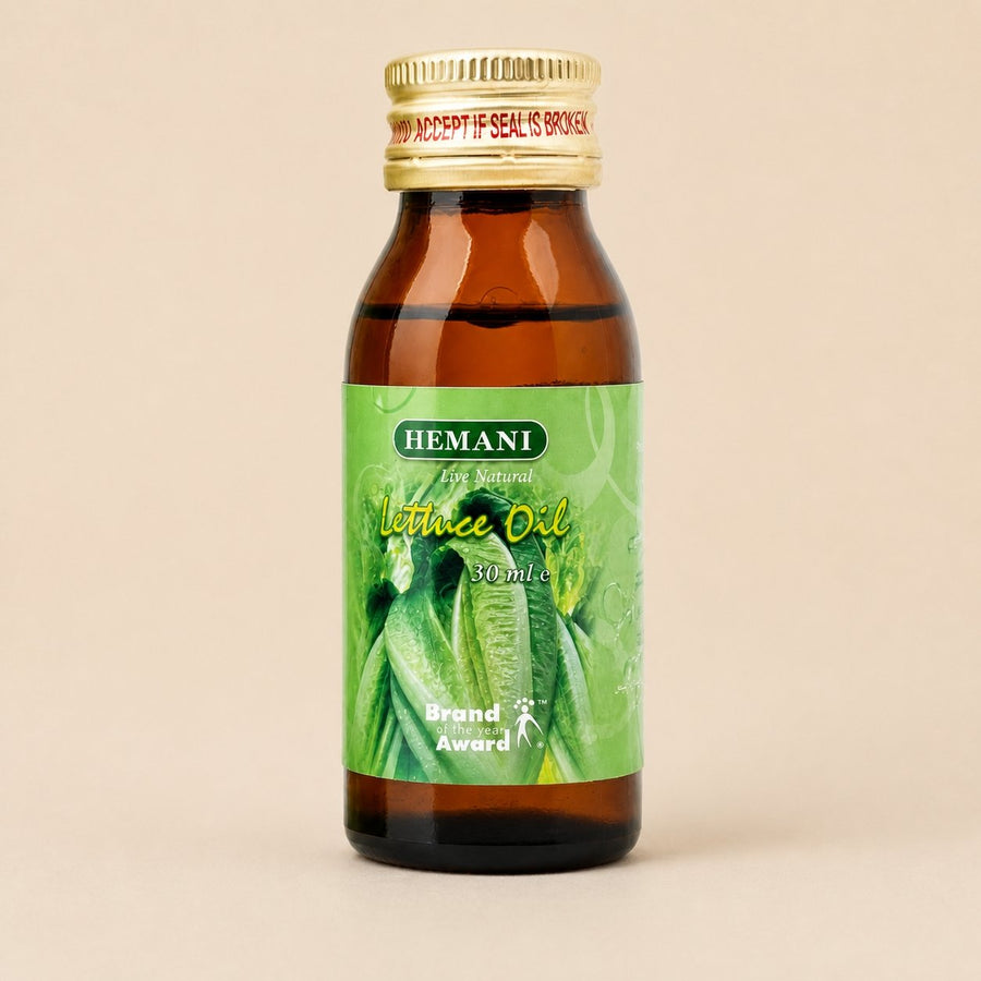 Huile de Laitue 30mL Hemani – packshot sur fond neutre