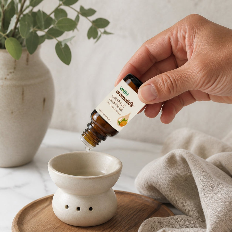 Huile essentiel d'Orange 10mL - Aromatics – application en situation réelle, geste de soin quotidien