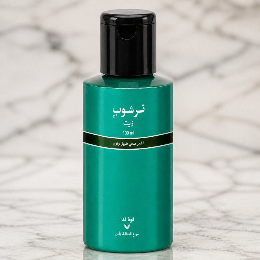 Huile Favorise la Pousse des Cheveux Soin Indien Trichup 100mL – gros plan sur les détails et la finition du packaging